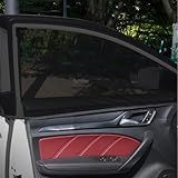 2 Peças Cortinas Retráteis De Para-sol Para Carro Protetor Solar De Verão Tela Anti-mosquito Persiana Universal Acessório Automático- Frontal -43 Cm-