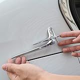 2 Peças De Adesivos De Plástico ABS Padrão Alongado Prata Para Mercedes Benz Short Axis New C Class W205 C180L C200L C260L C320L 2016 2017 Modelos Acessórios