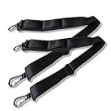 2 Peças De Alça De Ombro De Substituição Acolchoada Universal Ajustável Com Ganchos Para Laptop Capa De Violino Preto 97cm