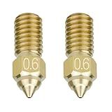 2 Peças De Bicos De Impressora 3D De 0 6 Mm Bocal De Latão Para Elegoo Neptune 4 Pro Acessórios Para Impressora 3D Olzzdda Kit De Bicos Hotend De Latão Apenas Para Netuno 4 Netuno 4 Pro