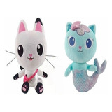 2 Peças De Brinquedo De Pelúcia Casa De Boneca Baby Cat Gab