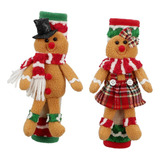 2 Peças De Capas De Maçaneta De Geladeira De Natal Luvas