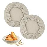 2 Peças De Cesta Redonda à Prova De Pão Forro De Banneton Forro De Cesta Forro Oval De Linho à Prova De Fermento Pano Banneton Natural De 25 5 Cm Pano De Forro De Vime Natural Para Suprimentos