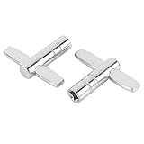 2 Peças De Chave De Bateria Metal Multifuncional Portátil Fácil De Operar Afinador De Teclas De Afinação Para Bateria Acústica E Eletrônica