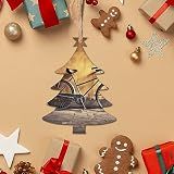 2 Peças De Enfeites De Natal De Madeira Para Bicicleta Antiga- Enfeite De árvore De Natal- Enfeites De Madeira Para Férias- Decorações De Pendurar Para Festas