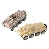 2 Peças De Kits De Modelo 4D De Plástico Em Escala 1 72 Coleções De Tanques Para