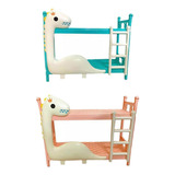 2 Peças Empilháveis 1 12 Cama De Boneca Acessórios De