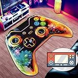 2 Peças Grande E Mini Tapete De área De Jogos Para Meninos Adolescentes Gamepad 3D Colorido Design De Controle De Jogo Para Sala De Jogos De Videogame Quarto De Meninos E Meninas Sala De Estar
