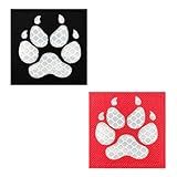 2 Peças K9 Patch Engraçado Refletivo De Pata De Cachorro Para Treinamento De Trabalho IR Crachá De Segurança Tático Militar Colete-arreios Prendedor Emblema Para Cães De Serviço- Roupas Grandes Para
