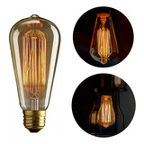 2 Peças Lâmpadas Filamento De Carbono Retrô St64 40w E27