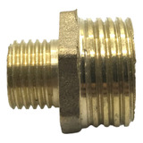 2 Peças Niple Redução Conexão Latão 1 2 1 4 Rosca Bsp kit