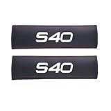 2 Peças Para Cinto De Carro Volvo S40 Capa De Cinto De Segurança De Couro Protetor De Ombro Emblema Almofada De Ombro Capas Protetoras Interiores Decoração Acessórios