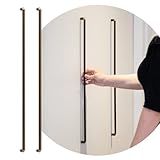 2 Peças Puxador Alumínio Para Porta Guarda Roupa Trip 608mm Bronze Fosco