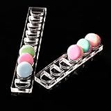 2 Peças Suporte De Bolo De Macaron De Acrílico Transparente Bandeja De Exibição De Biscoitos Suporte De Bolo Para Sobremesa Suporte De Exibição Para Casamento Chá De Bebê Festa De Aniversário Doces Decorativos Capacidade 6 E 10