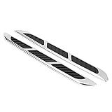 2 Peças Universal Capô Ventilação Fluxo De Ar Entrada Cromada Grade Lateral Scoop Capô Exterior Grade Decorativa Adesivo Decorativo