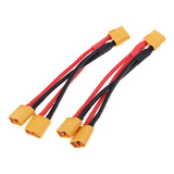 2 Peças Xt60 Macho Para Duplo Conector Fêmea Paralelo Y