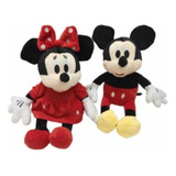 2 Pelúcias Minnie Vermelha E Mickey