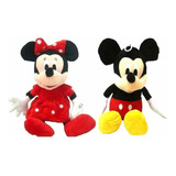 2 Pelucias Minnie Vermelha E Mickey