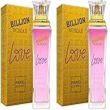 2 Perfumes Billion Woman Love 100 Ml Lacrado Paris Elysees