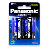 2 Pilhas D Grande Comum Panasonic Original Anti Vazamento