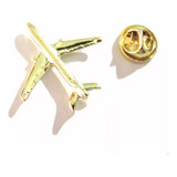 botton broche aviao folheado