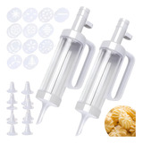 2 Pistola Confeitar Maquina Biscoito 38 Peças