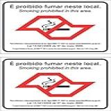 2 Placas Proibido Fumar Lei No 13541 Não Fume 20x25cm Ps 1mm
