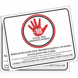 2 Placas Sinalização Proibido Bebida Alcoólica P Menores