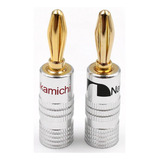 2 Plug Banana Nakamichi 24k Caixa Som Receiver Home Theater
