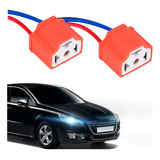 2 Plug Conector Soquete Louça Porcelana Lâmpada H4