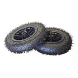 2 Pneu Com Roda Carrinho Carriola 3 25 8 Com Camera Eixo 1