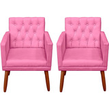 2 Poltronas Cadeira Capitone Moderna Para Salão E Manicure