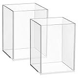 2 Porta Canetas De Acrílico Transparente Copo De Acrílico Suporte De Arbusto De Maquiagem Organizador De Artigos De Papelaria De Acrílico Para Escritório Escola Casa Acessórios De Mesa Pacote