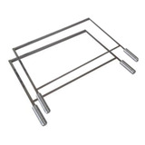 2 Porta Espeto 58x40 C Cabo C 4 Cortes Inox 430 Premium
