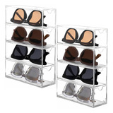 2 Porta Óculos Organizador Estojo 4 Gavetas Acrílico Closet