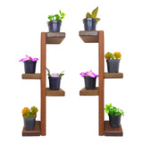 2 Porta Vasos Parede Floreira Jardim Madeira Maciça Vela