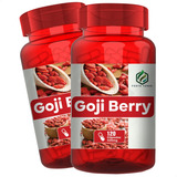 2 Potes Goji Berry 100 Puro Natural Kit 240 Cáps