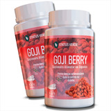 2 Potes Goji Berry Puro 100 Natural Kit 240 Cáps