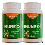 2 Potes Imune C 60 Comprimido Vitaminas C D Selênio Zinco