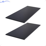 2 Prateleiras Mdf Preto 90x40 Dormitório Lavabo Escritorio