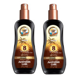 2 Protetor Solar Bronzeador Fps 8 Australian Gold 237g