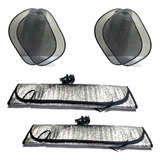 2 Protetor Solar Para brisa 4 Vidro Lateral Carro Painel