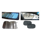 2 Protetor Solar Para brisa 4 Vidro Lateral Carro Painel