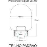 2 Protetores De Red Dot Para Trilho 22mm Lente 6mm 3 Lent