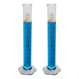 2 Proveta De Vidro Grad Com Base Hexagonal De Vidro 100ml