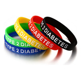 2 Pulseiras Alerta Médico Diabetes Tipo 2 Salve Sua Vida T2