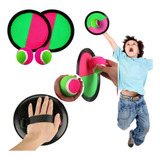 2 Raquetes Velcro Bola Esporte Bola Que Gruda Bateu Colou