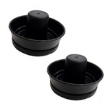 2 Rebatedores Pretos Kit Air Game Aero Hockey Air Kids