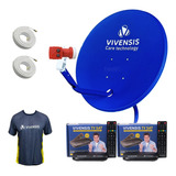 2 Receptores Vivensis Vx10 Lnbf Kit Antena Alto Ganho Ku