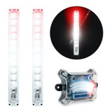2 Régua Mini Vu Ajk Sound 33 Super Leds Branco Central Vu